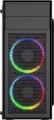 Gembird Midi Tower Fornax M100RGB ATX wentylatory RGB Czarna