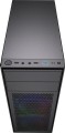 Gembird Midi Tower Fornax M100RGB ATX wentylatory RGB Czarna