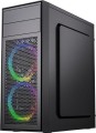 Gembird Midi Tower Fornax M100RGB ATX wentylatory RGB Czarna