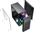 Gembird Midi Tower Fornax M100RGB ATX wentylatory RGB Czarna