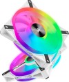 Corsair iCUE QL140 RGB PWM 2-pack + Kontroler Biały
