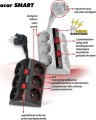 Acar Smart przeciwprzepięciowa 6 gniazd 3 m szara