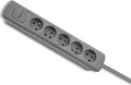 Qoltec 5 gniazd 1.8 m szara