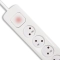 Qoltec przeciwprzepięciowa 4 gniazda 1.8 m biała