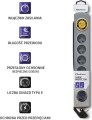 Qoltec 6 gniazd 5 m szara