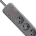 Qoltec przeciwprzepięciowa 4 gniazda 1.8 m szara