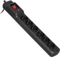 Activejet Combo przeciwprzepięciowa 6 gniazd 3 m czarna