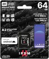 GoodRam IRDM M2AA MicroSDXC 64 GB Class 10 UHS-I/U3 A2 V30