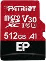 Patriot EP Series MicroSDXC 512 GB Class 10 UHS-I/U3 A1 V30