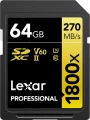 Lexar Professional 1800x SDXC 64 GB Class 10 UHS-II/U3 V60