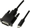 LogiLink USB-C - DVI-D 1.8 m Czarny