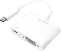 LogiLink USB-C - VGA + USB-C Biały