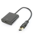 Gembird A-USB3-HDMI-02 USB - HDMI Czarny