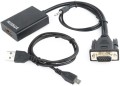 Gembird A-VGA-HDMI-01 D-Sub (VGA) - HDMI + USB-A + Jack 3.5mm czarny