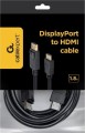 Gembird CC-DP-HDMI-6 DisplayPort - HDMI 1.8m czarny