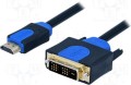 LogiLink HDMI - DVI-D 1m niebieski