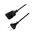 LogiLink Przedłużacz kabla zasilającego LogiLink CP123 Euro CEE 7/16 czarny 2m - CP123