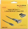 Delock 62904 USB - RS-232 Czarny