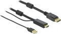 Delock DisplayPort - HDMI 1m czarny