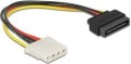 Delock Molex - SATA, 0.2m, Wielokolorowy