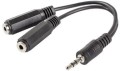 Lanberg Jack 3.5mm - Jack 3.5mm x2 0.1m czarny