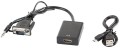Lanberg HDMI - D-Sub (VGA) + Jack 3.5mm czarny
