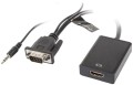 Lanberg HDMI - D-Sub (VGA) + Jack 3.5mm czarny