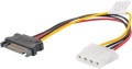 Lanberg Molex - SATA, 0.15m, Wielokolorowy