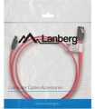 Lanberg SATA - SATA, 0.5m, Czerwony