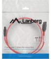 Lanberg SATA - SATA, 0.5m, Czerwony