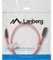 Lanberg SATA - SATA, 0.5m, Czerwony
