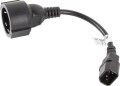 Lanberg IEC 320 C14 - Schuko, 20cm, czarny