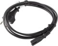 Lanberg radiowy CEE 7/16 - IEC 320 C7, 1.8m, czarny
