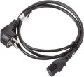 Lanberg CEE 7/7 - IEC 320 C13, 1.8m czarny