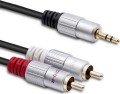 Qoltec Jack 3.5mm - RCA (Cinch) x2 1m czarny