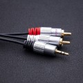 Qoltec Jack 3.5mm - RCA (Cinch) x2 1m czarny