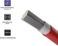 Qoltec Kabel solarny fotowoltaiczny | 6mm2 | 100m | Czerwony