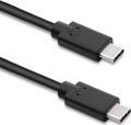 Qoltec USB-C - USB-C 3 m Czarny