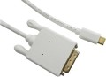 Qoltec USB-C - DVI-D 2 m Biały