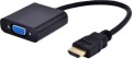 Gembird HDMI - D-Sub (VGA) + Jack 3.5mm czarny