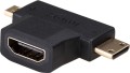 Akyga HDMI Micro - HDMI Mini - HDMI czarny