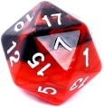 Rebel Komplet kości REBEL RPG - Dwukolorowe - Czerwono-czarne