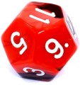 Rebel Komplet kości REBEL RPG - Dwukolorowe - Czerwono-czarne