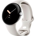 Google Pixel Watch stainless steel 41mm chalk active band Polished Silver