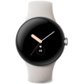 Google Pixel Watch stainless steel 41mm chalk active band Polished Silver