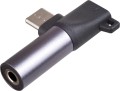 Akyga AK-AD-62 USB-C - Jack 3.5mm + USB-C Czarny