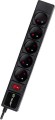 Tracer PowerGear przeciwprzepięciowa 5 gniazd 1.5 m czarna