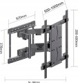 Art ART HOLDER FOR LCD/LED TV 55-120inch AR-92XL 140KG adjustable vertical and horizontal 54-568mm maxVESA 1000x600
