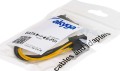 Akyga SATA 15-pin - PCIe 6-pin, 0.15m, Żółty