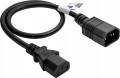 Akyga AK-PC-14A przedłużacz CCA IEC C13 / C14 0.5m